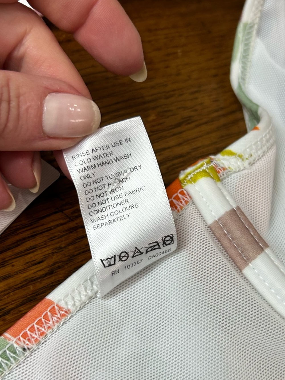 Freya Shell Island Bikini High Waist Full Bust Top, Medium, NWT, White Orange - Picture 11 of 16